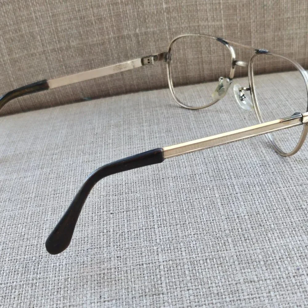 Universal Men Vintage Eyeglasses/Sunglasses Frame Gold Tone 10KRGP 5 1/2 - Picture 6 of 13